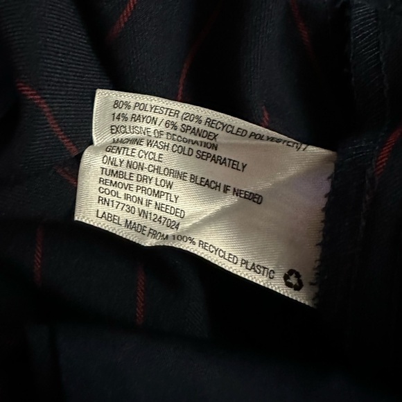 LA LIGNE X Target Navy Blue Stripe Wide Leg Pants Size 1X - Picture 3 of 3